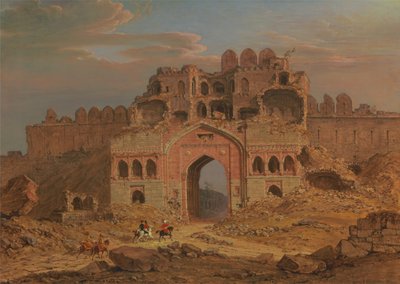 Binnen de hoofdingang van de Purana Qila, Delhi door Robert Smith